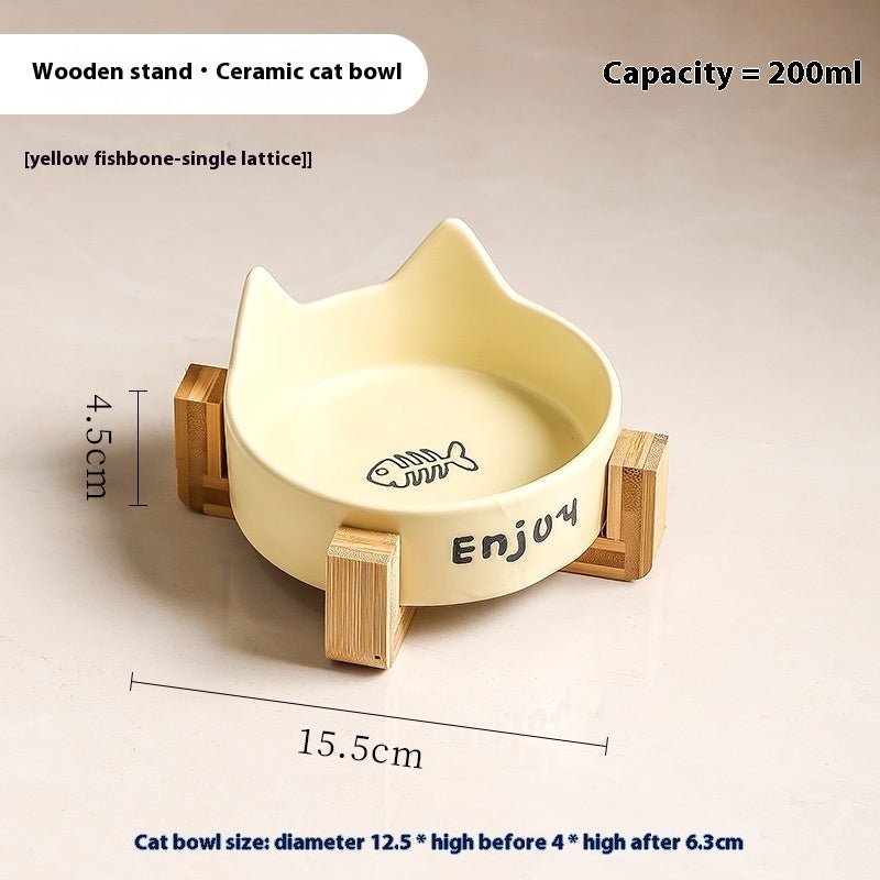 PawRelax™ Voer- & Waterbak met Houten Standaard - PawRelax