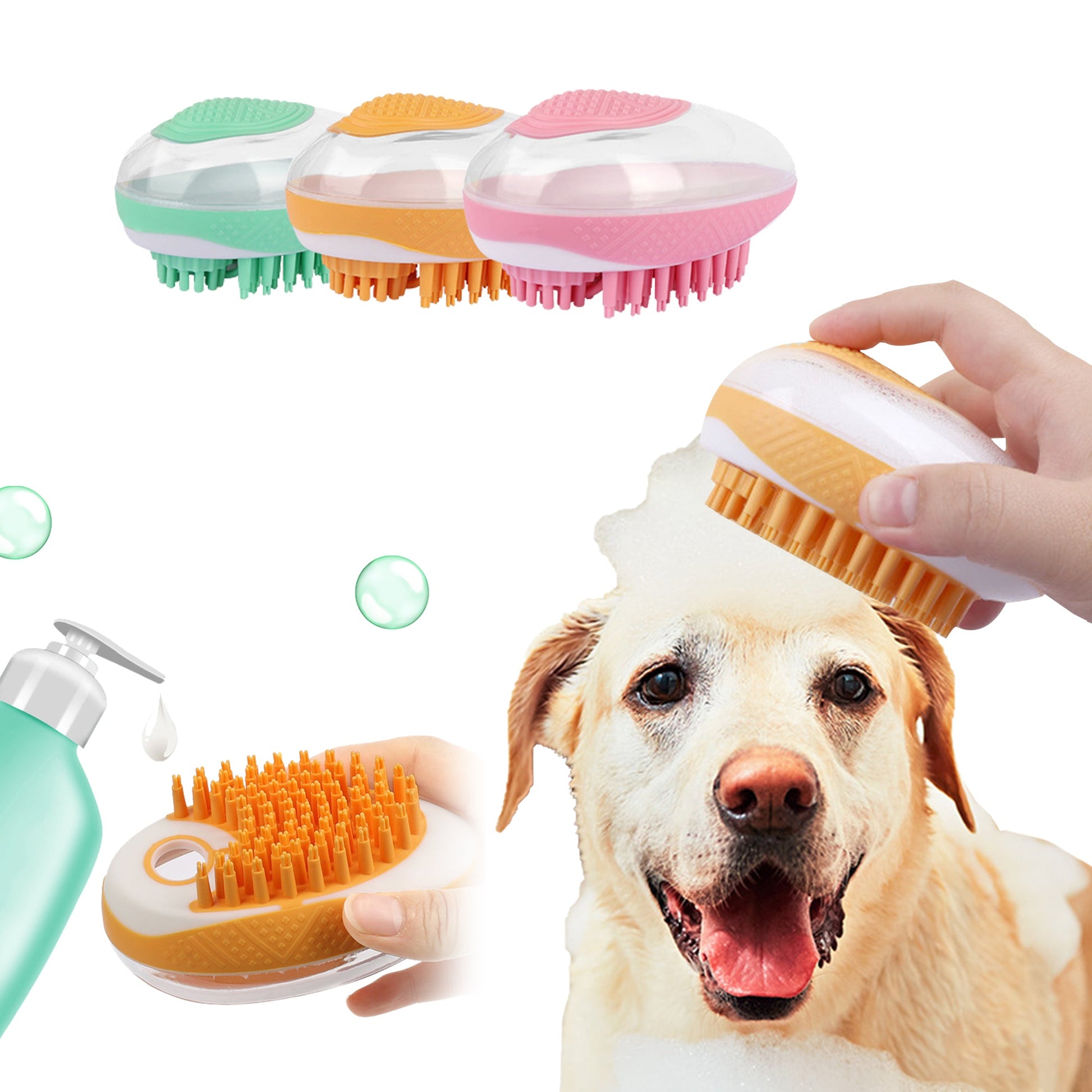 PawRelax™ 2-in-1 Bad- & Massageborstel voor Honden en Katten - PawRelax