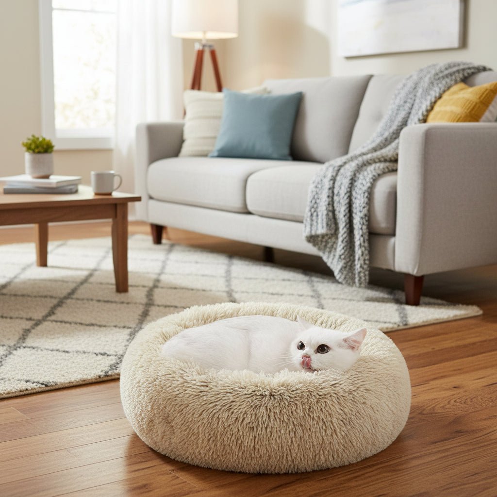 PawRelax® Anti - Stress Honden - & Kattenmand | Donut Mand - PawRelax