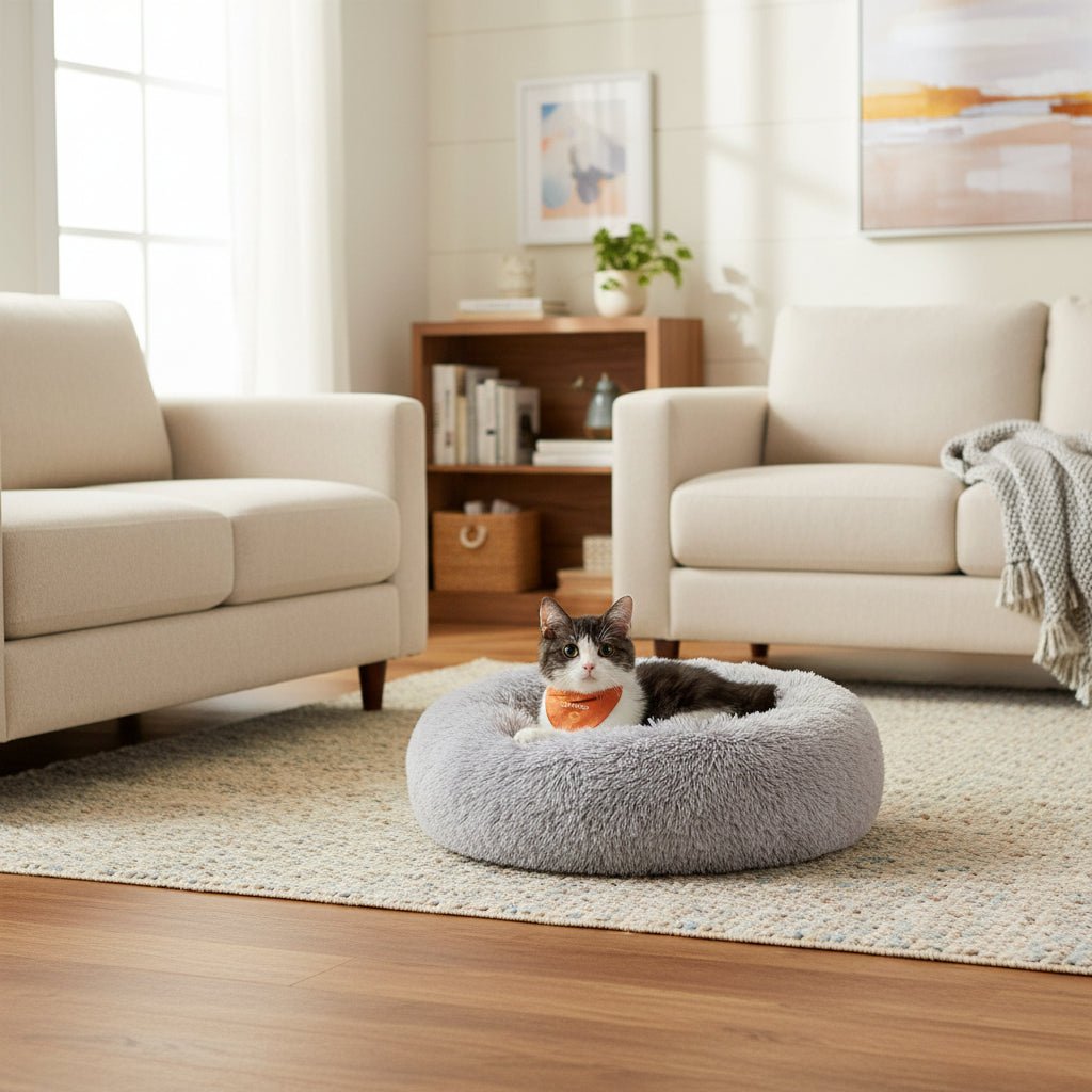 PawRelax® Anti - Stress Honden - & Kattenmand | Donut Mand - PawRelax