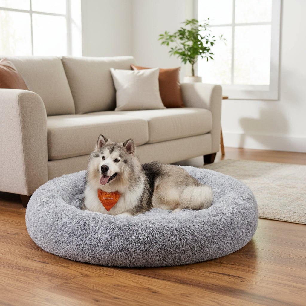 PawRelax® Anti - Stress Honden - & Kattenmand | Donut Mand - PawRelax