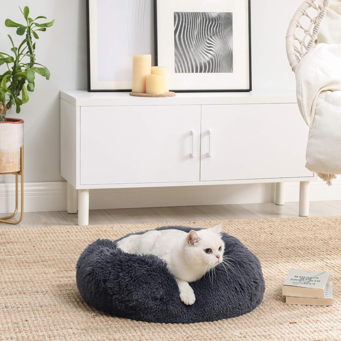 PawRelax® Anti - Stress Honden - & Kattenmand | Donut Mand - PawRelax