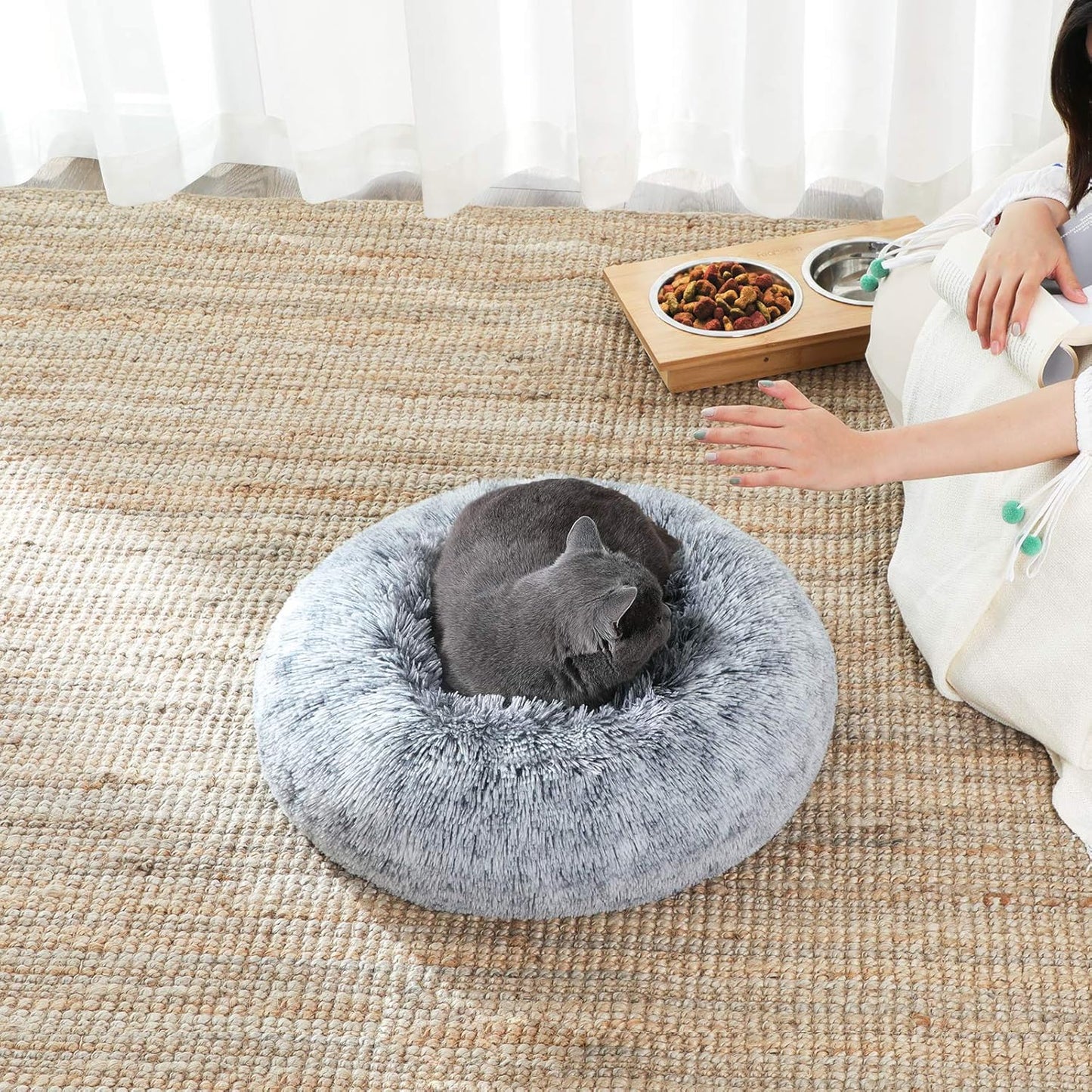 PawRelax® Anti - Stress Honden - & Kattenmand | Donut Mand - PawRelax