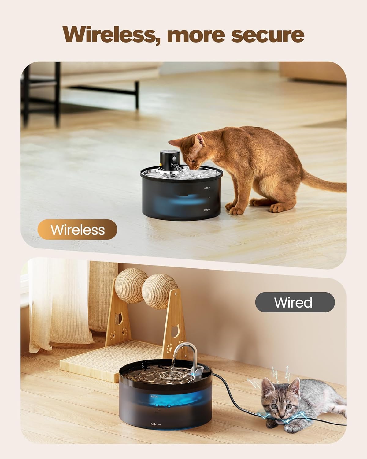 PawRelax™ AquaSense – Draadloze Drinkfontein met Sensor voor Katten & Honden - PawRelax