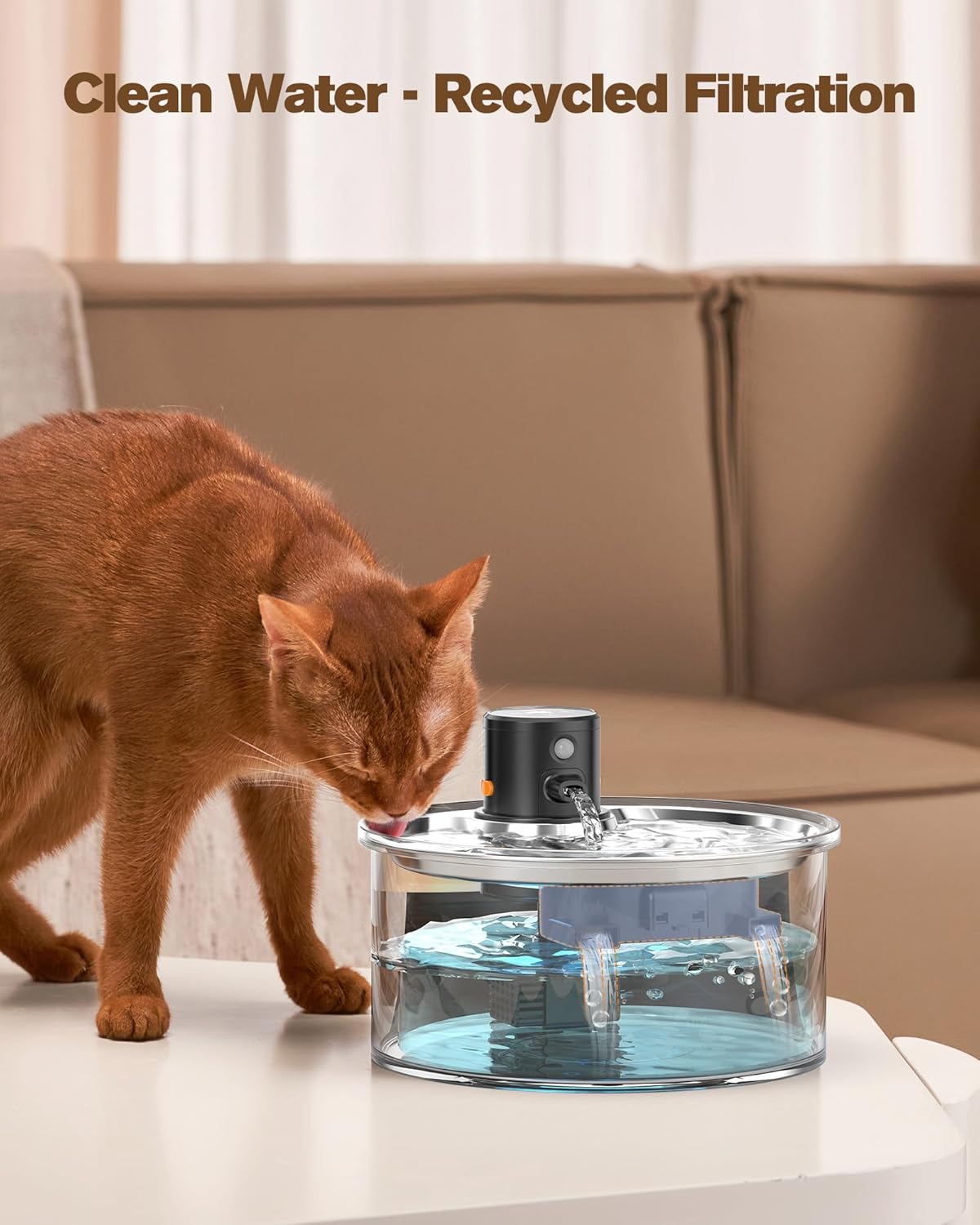 PawRelax™ AquaSense – Draadloze Drinkfontein met Sensor voor Katten & Honden - PawRelax