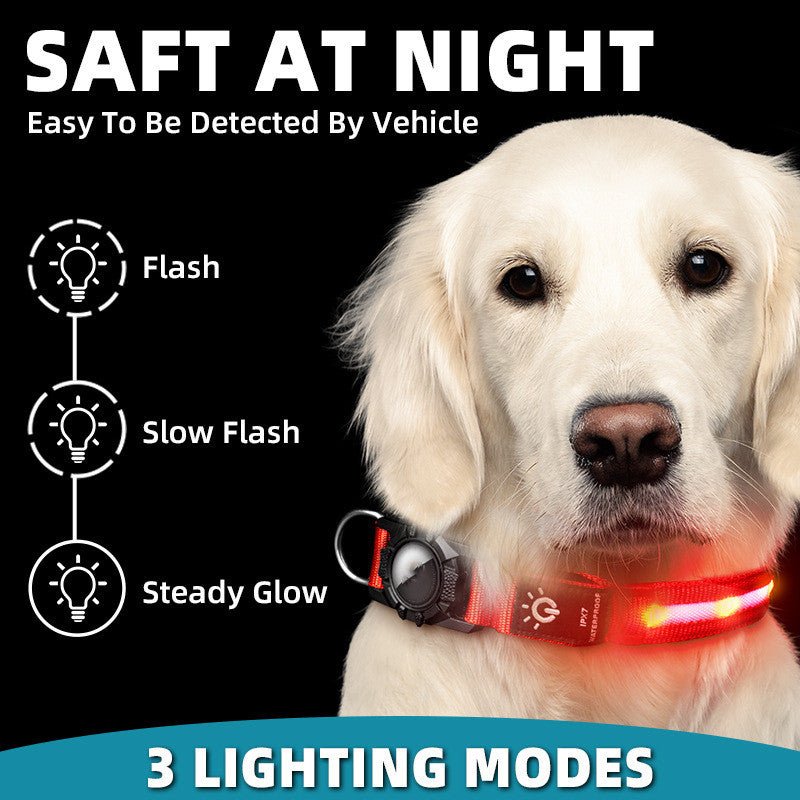 PawRelax™ GPS & AirTag Waterdichte LED Halsband voor Honden - PawRelax