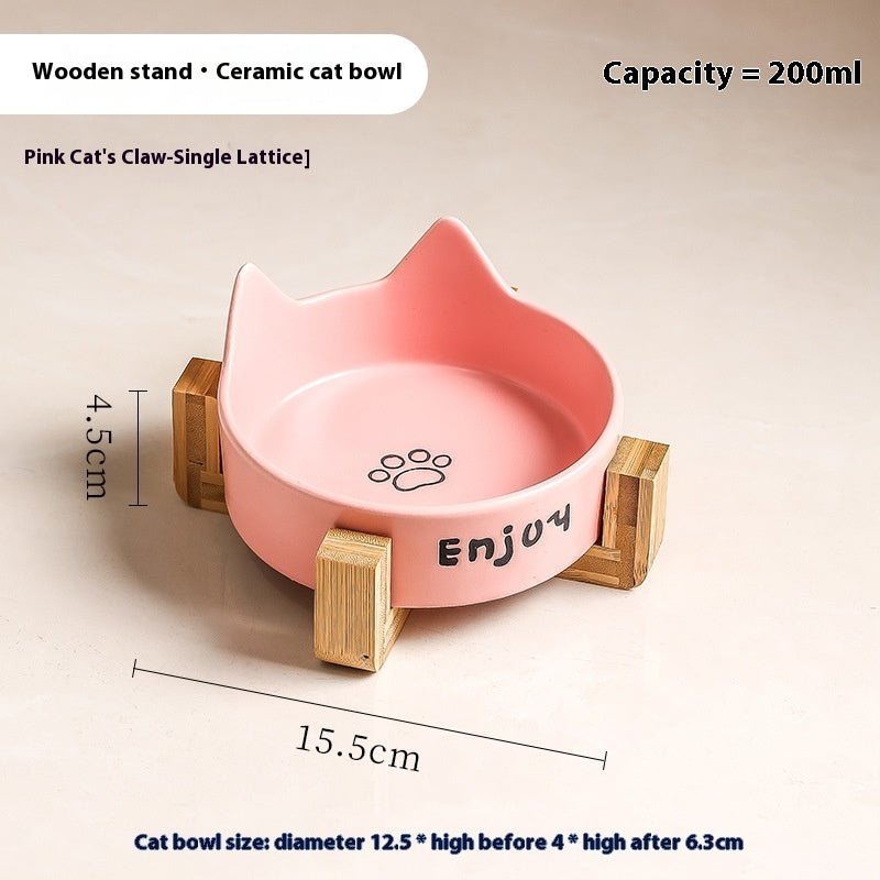 PawRelax™ Voer- & Waterbak met Houten Standaard - PawRelax