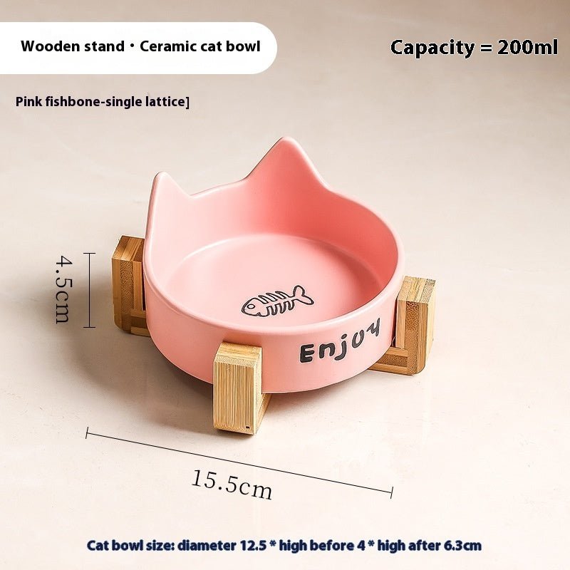 PawRelax™ Voer- & Waterbak met Houten Standaard - PawRelax