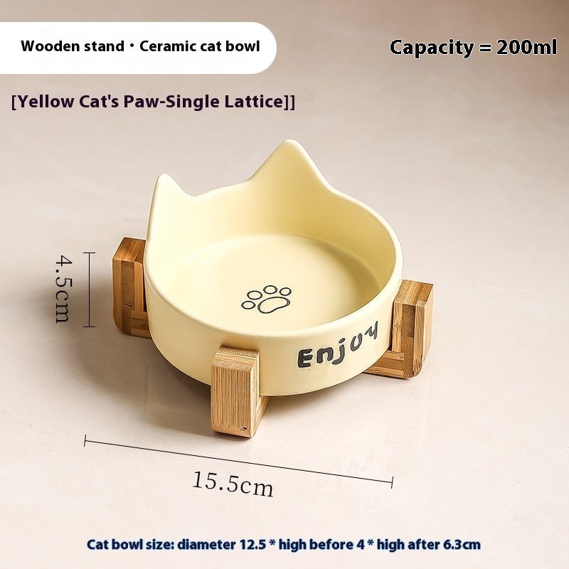 PawRelax™ Voer- & Waterbak met Houten Standaard - PawRelax
