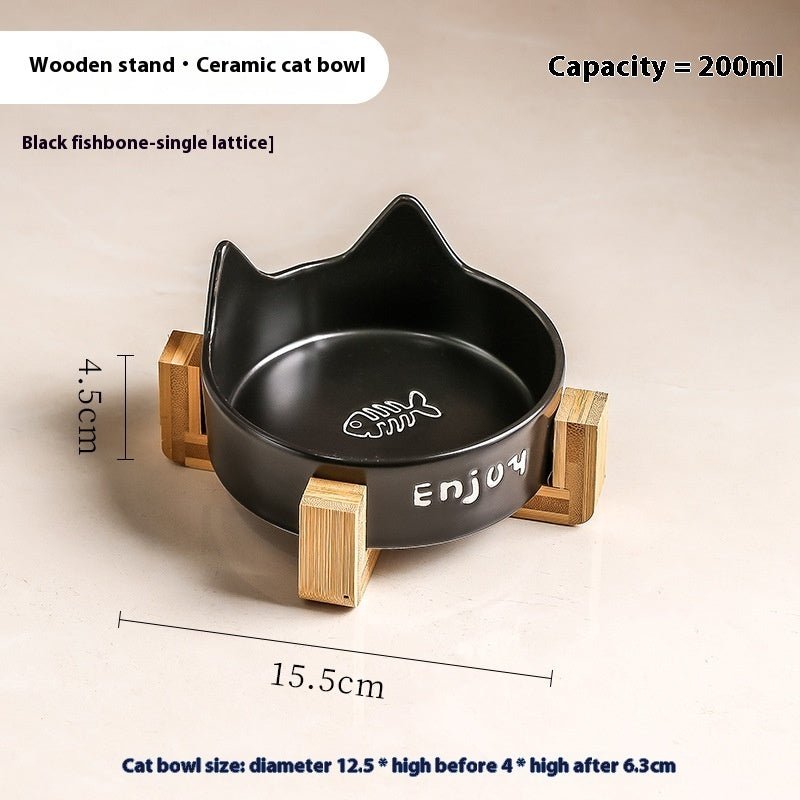 PawRelax™ Voer- & Waterbak met Houten Standaard - PawRelax