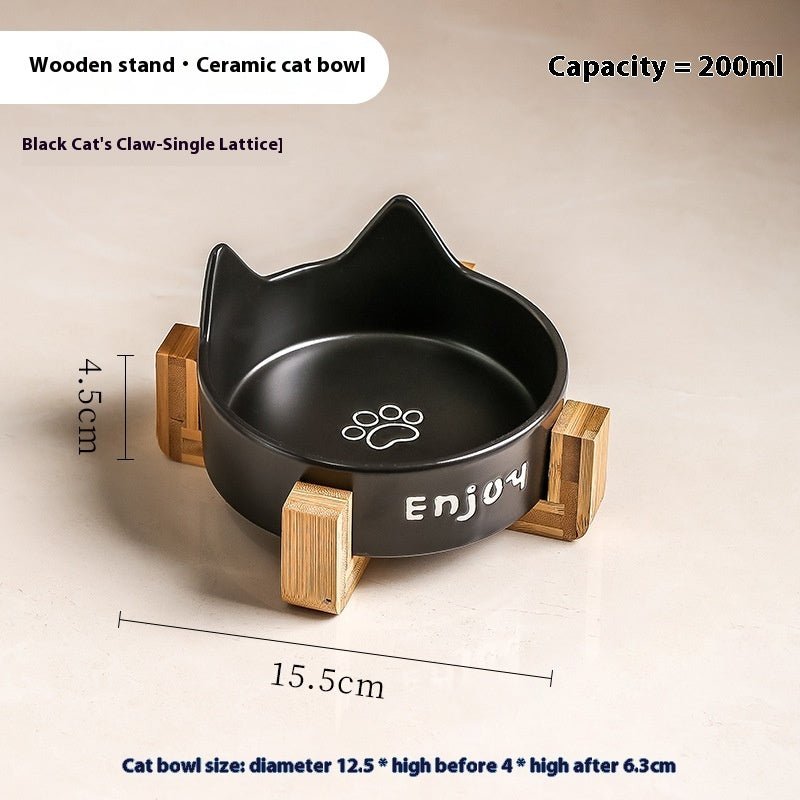 PawRelax™ Voer- & Waterbak met Houten Standaard - PawRelax