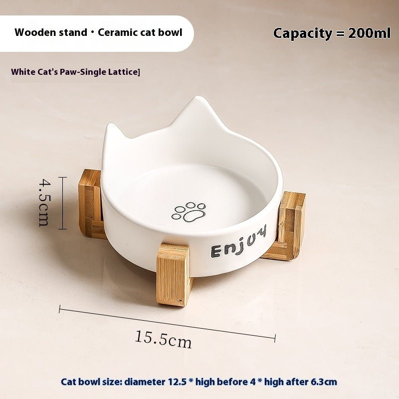 PawRelax™ Voer- & Waterbak met Houten Standaard - PawRelax