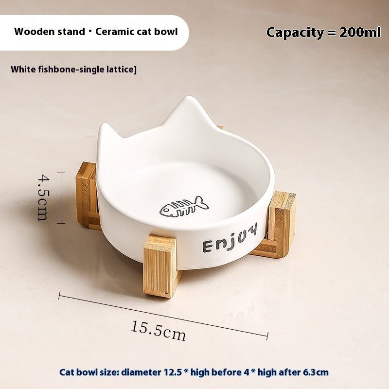 PawRelax™ Voer- & Waterbak met Houten Standaard - PawRelax